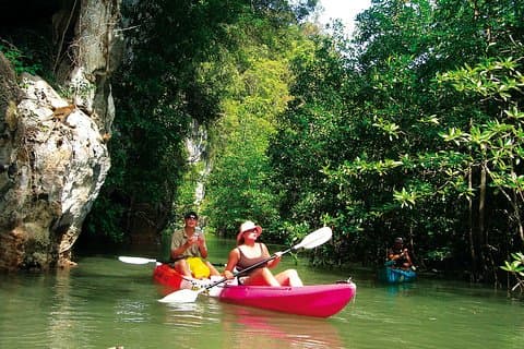 Ban Bor Thor Kajak Fulldagstur fra Krabi, herunder frokost