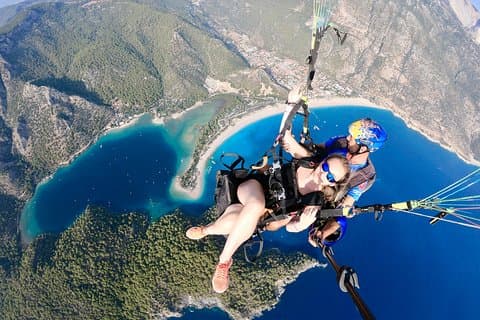 Tandem Paragliding über die blaue Lagune in Fethiye von Kas Inc.Transfer