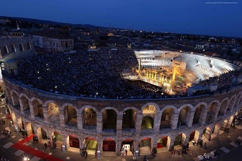 Transfer from Lake Garda to Verona Arena and Opera Ticket