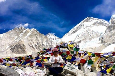 Trekking no acampamento base do Everest