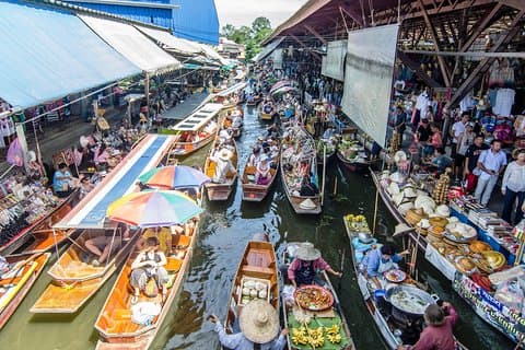 Tour privado: mercado flotante Damnoen Saduak desde Bangkok (SHA Plus)