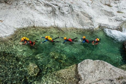 Barranquismo El Cañón del Verghellu en Córcega