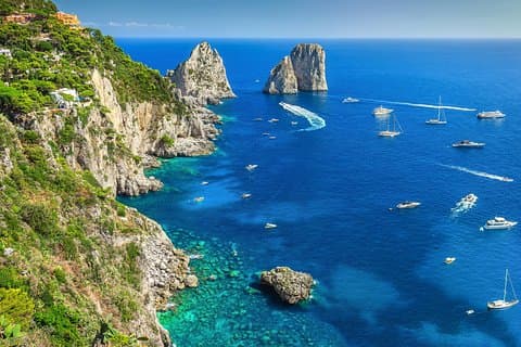 Excursão de barco particular de Sorrento para Capri e Positano