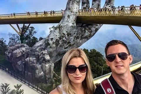 Golden Bridge tur og buffet lunsj i Bana Hills i Da Nang city
