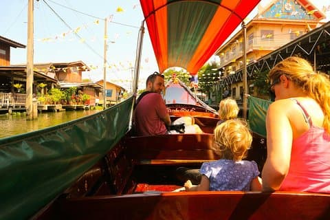 Utforsk Bangkok med sykkel og båt med lunsj
