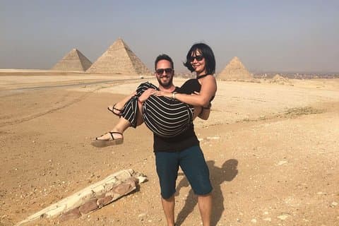 Giza-pyramiderna, Memphis och Sakkara heldags privat rundtur med lunch