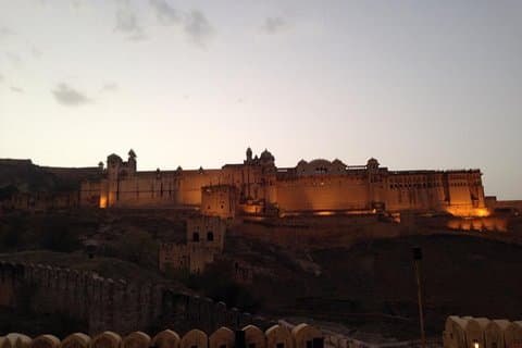 Spectacle son et lumière au Fort d'Amber, Jaipur