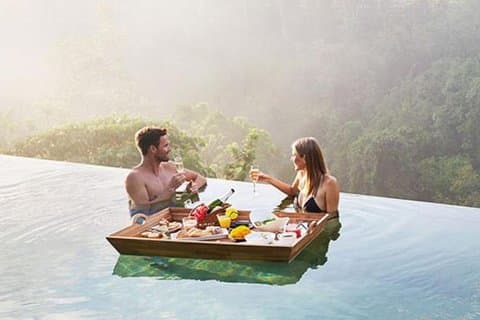 Flytende basseng Frokost eller brunsj i Ubud Rainforest