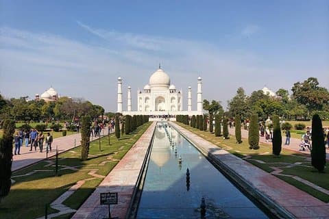 Visite privée du Taj Mahal et du fort d'Agra en voiture depuis Delhi