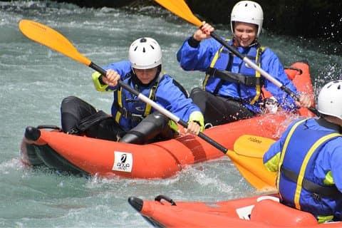 Mini rafts, Sesia river