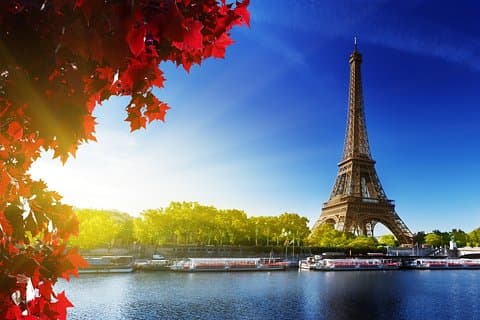 Paris med jernbane med Sightseeing Bus og River Cruise
