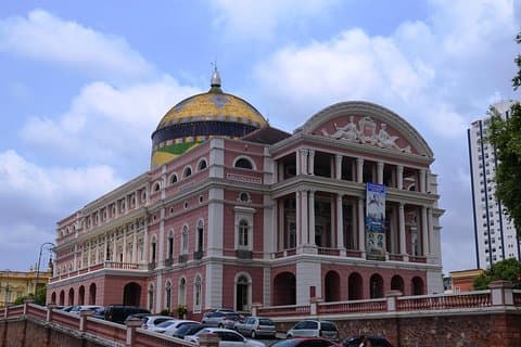 Byrundtur i Manaus ved Teatro Amazonas og Praça da Matriz