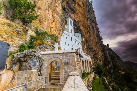 Ostrog monastery, Niagara waterfalls & Skadar Lake from Podgorica