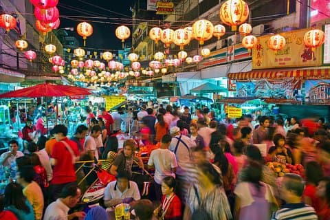 Upplev Bangkok på natten med Streetfood Middag och fotmassage