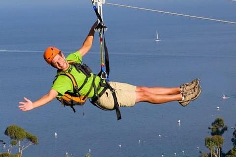 Da Los Angeles: Catalina Island con tour con zipline e prelievo dall'hotel