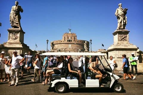 Rome Private Half-Day Tour with Option Golf Cart or Classic eFiat