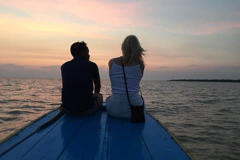 Private Floating Village Sunset city Tour by Motorcycle