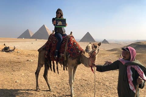 Giza Pyramids sunset with a camel ride & Bedouin tea