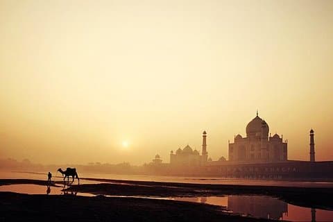 Tour privé le même jour d'Agra - Lever et coucher de soleil du Taj Mahal