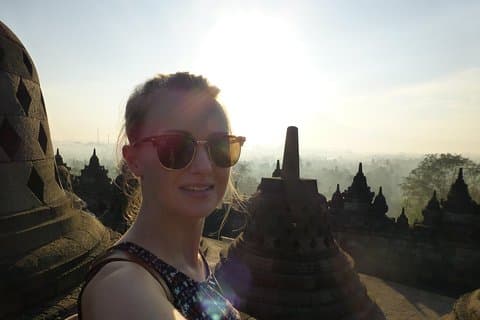 Nascer do sol em Punthuk Setumbu, Borobudur e Prambanan Temples Tours