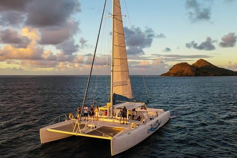 Champagne Sunset Segel i St Lucia
