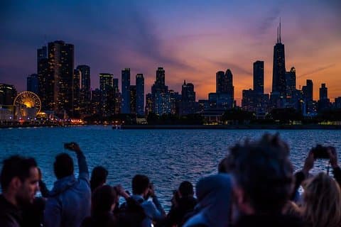 Chicago By Night Flod- och sjökryssning