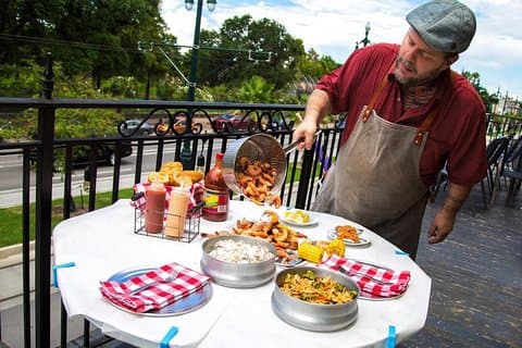 French Quarter Garnelen Kochen & Live-Musik
