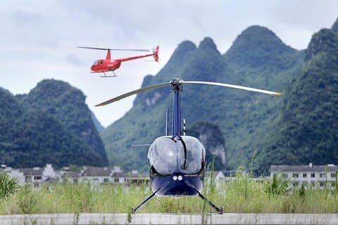 Tour privato di un giorno in elicottero e giro turistico di Guilin Yangshuo
