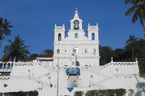 Ciudad capital, iglesias y fortalezas de Goa, antiguas iglesias de Goa, ciudad de Panaji.