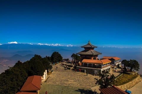 Chandragiri Hill-dagstur, berg och dal panoramautsikt