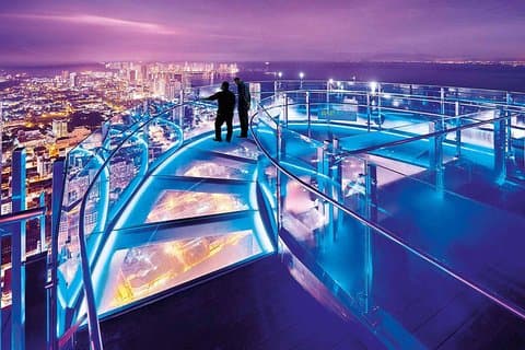 Jantar privado no TOP com a experiência Skywalk de Penang