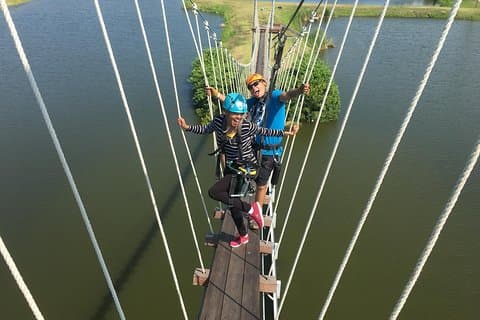 Zip Line Adventure över Tampa Bay