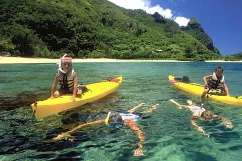 Kauai: Hanalei River Paddle och Bay Snorkeltur med lunch