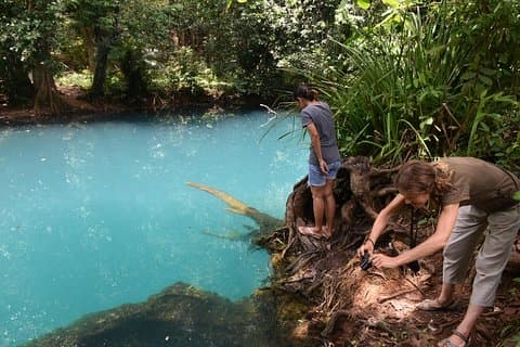 Halvdags tur til Blue Lagoon på Klong Sra Kaew med kajak og ATV