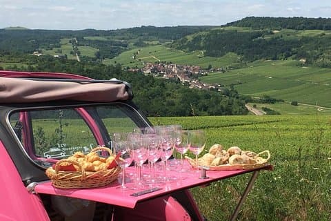 Ovanlig utforskning av Bourgogne terrasser i 2CV - från 6 personer