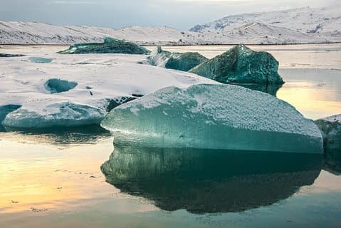 レイキャビク:氷河湖遊覧船&サウスコースト終日ツアー