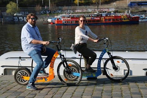 Grand City Tour of Prague on Cruiser e-Bikes or e-Scooters