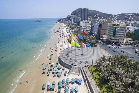 Vung Tau City from Phu My Ba Ria Vung Tau cruise harbor