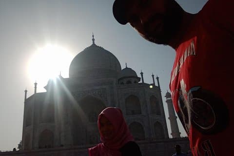 Increíble amanecer Taj Mahal el mismo día Delhi a Agra en coche