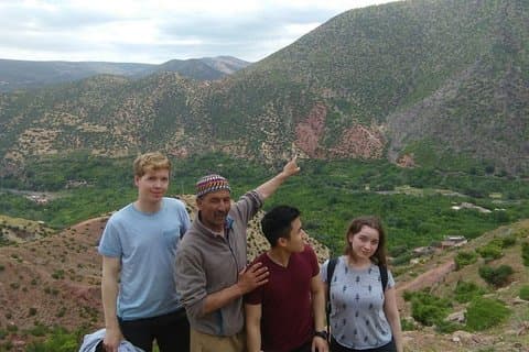Day trip from Marrakech, Agafay desert and the Atlas Mountains with camel ride.