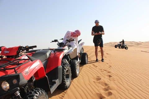 Zonsondergang Woestijn Safari Reis door ATV Quad