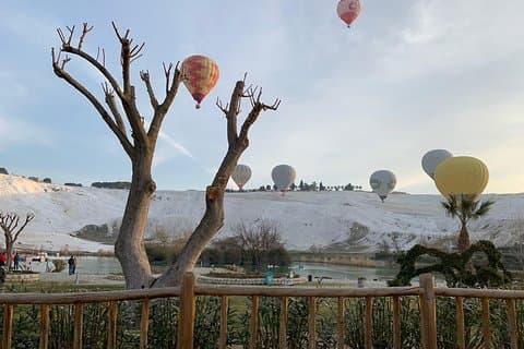 Rundtur med varmluftsballong i Pamukkale