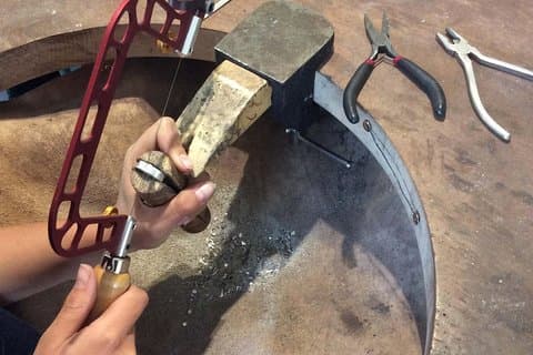 イギリス・ケントのシルバーリングワークショップ