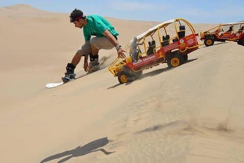 Ballestas and Huacachina Islands with sandboarding practice