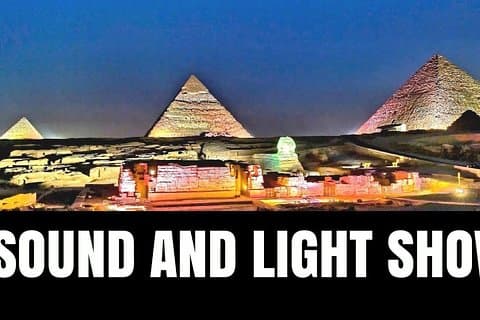 Spettacolo di suoni e luci a Giza Pyramids con cena