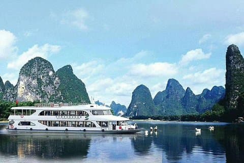 Li River cruise & Yangshuo landskab privat dagstur