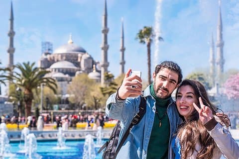 Den blå moskeen i Istanbul