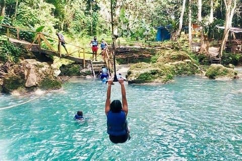 Blue Hole Secret Falls og River Tubing Private Tour