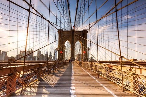 Besichtigung der Brooklyn Bridge bei Sonnenuntergang