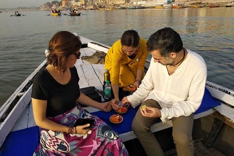 Morning boat and old city tour with official tour guide in varanasi